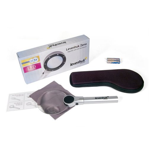 Lupa Levenhuk Zeno 400, 2x/4x, 88/21mm, 2 LED, metal