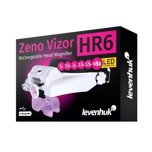 Levenhuk Zeno Vizor HR6 náhlavní lupa (1x/1,5x/2x/2,5x/3,5x/8x)