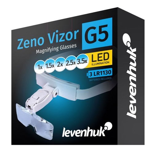 Levenhuk Zeno Vizor G5 náhlavní lupa (1x/1,5x/2x/2,5x/3,5x)