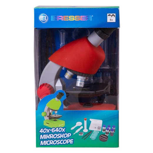 Mikroskop Bresser Junior 40x-640x - červený