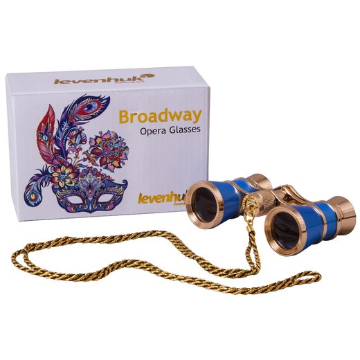 Divadelní kukátko Levenhuk Broadway 325C s řetízkem - Blue