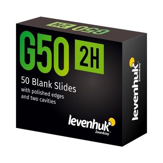 Čistá dvoudutinová sklíčka Levenhuk G50 2H, 50 ks