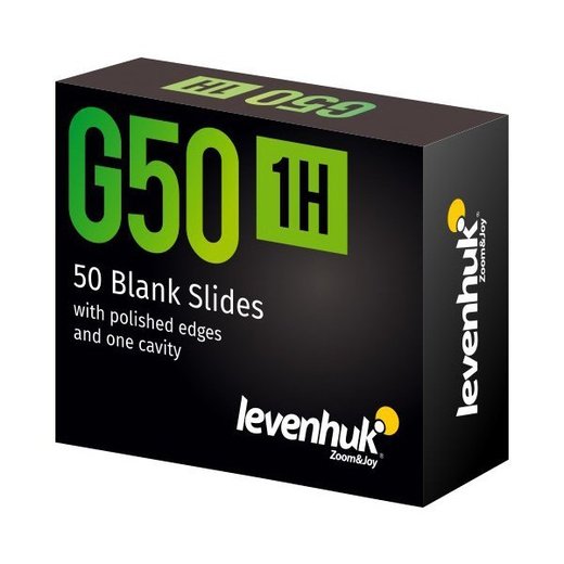 Čistá jednodutinová sklíčka Levenhuk G50 1H, 50 ks