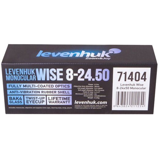 Monokulární dalekohled Levenhuk Wise 8-24x50