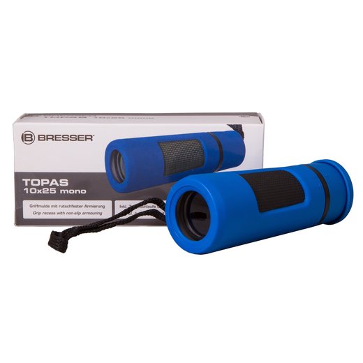 Bresser Topas 10x25 - modrý dalekohled