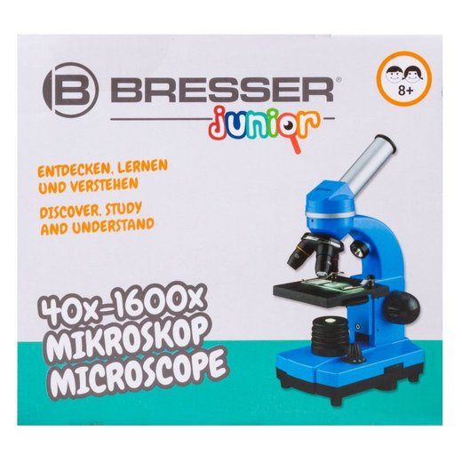 Bresser Junior Biolux SEL 40–1600x, modrý