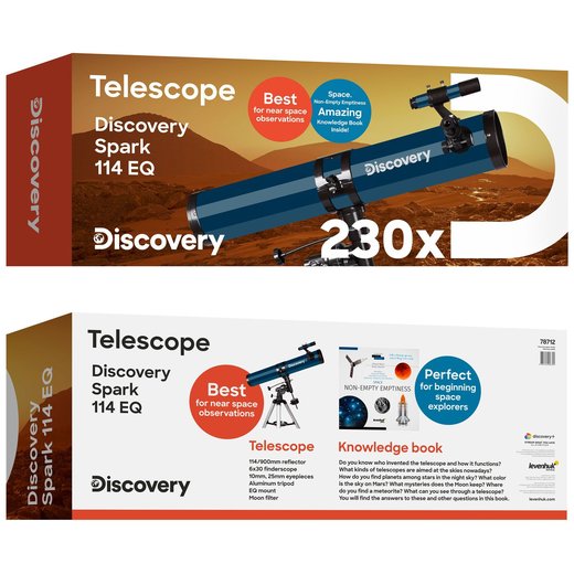 DISCOVERY Spark 114 EQ s knížkou - hvězdářský dalekohled