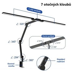 FK-5 LED stolní lampa-černá
