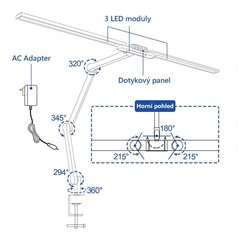 FK-5 LED stolní lampa-černá