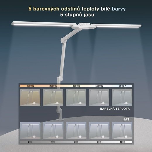 FK-5 LED stolní lampa-bílá