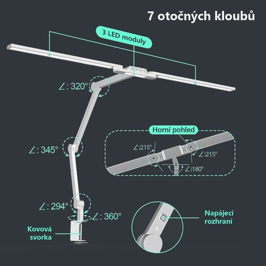 FK-5 LED stolní lampa-bílá