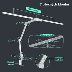 FK-5 LED stolní lampa-bílá