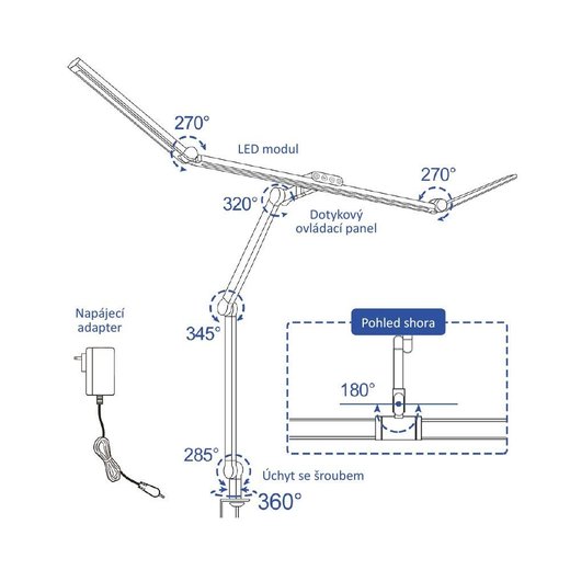 FK-7 LED stolní lampa