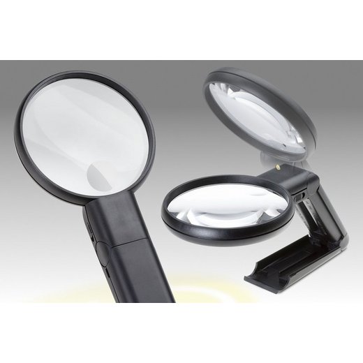 D 068 (2x a&nbsp;4x) Stojánková i&nbsp;ruční lupa s&nbsp;osvětlením