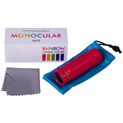Monokulární dalekohled Levenhuk Rainbow 8x25 - červená
