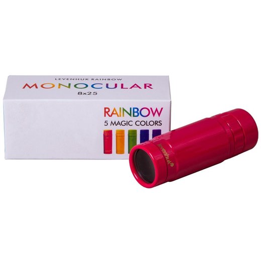 Monokulární dalekohled Levenhuk Rainbow 8x25 - červená